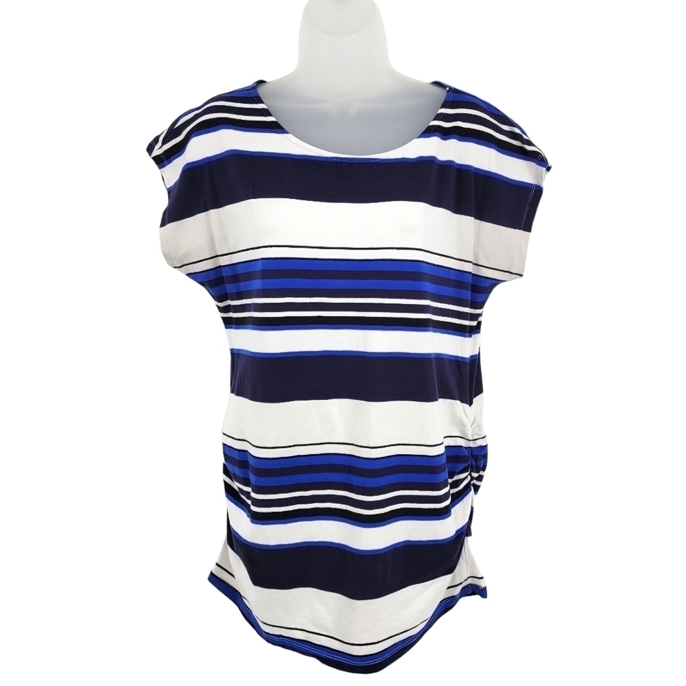 BumpStart by‎ Motherhood Maternity Blue Striped top👼 size m